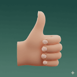 NailFree app icon |thumbs up hand with healthy nails